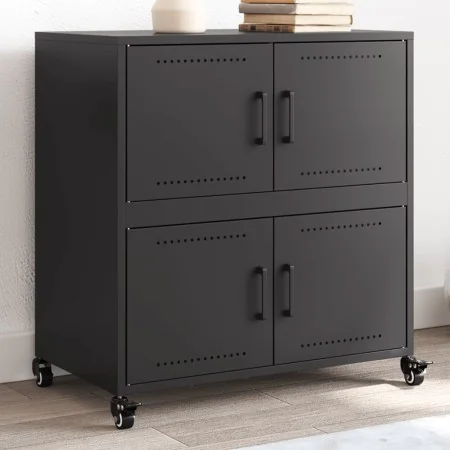 Aparador de acero negro 68x39x72 cm by , Sideboards - Ref: Foro24-846650, Price: 108,55 €, Discount: %