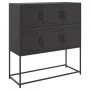 Aparador de acero laminado en frío negro 100,5x39x107 cm von , Sideboards - Ref: Foro24-846596, Preis: 104,42 €, Rabatt: %