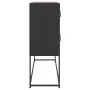Aparador de acero laminado en frío negro 100,5x39x107 cm von , Sideboards - Ref: Foro24-846596, Preis: 104,42 €, Rabatt: %