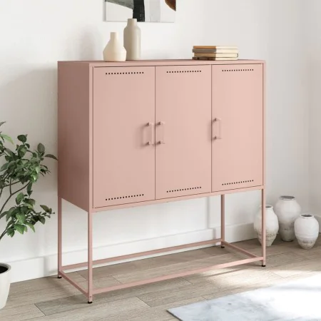 Aparador de acero rosa 100,5x39x107 cm by , Sideboards - Ref: Foro24-846537, Price: 109,19 €, Discount: %