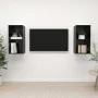 Wohnzimmer Wandmöbel 2 Stücke aus schwarz glänzendem Ingenieurholz von vidaXL, TV-Möbel - Ref: Foro24-3079851, Preis: 78,50 €...