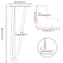 Patas de mesa tipo horquilla 4 uds acero macizo antracita 30 cm by , Table legs - Ref: Foro24-4012438, Price: 43,79 €, Discou...