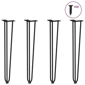 Patas de mesa tipo horquilla 4 uds acero macizo negro 72 cm von , Tischbeine - Ref: Foro24-4012444, Preis: 58,69 €, Rabatt: %