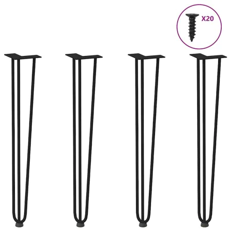 Patas de mesa tipo horquilla 4 uds acero macizo negro 72 cm von , Tischbeine - Ref: Foro24-4012444, Preis: 58,77 €, Rabatt: %