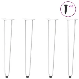 Patas de mesa tipo horquilla 4 uds acero macizo blanco 72 cm by , Table legs - Ref: Foro24-4012425, Price: 64,86 €, Discount: %