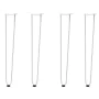 Patas de mesa tipo horquilla 4 uds acero macizo blanco 72 cm by , Table legs - Ref: Foro24-4012425, Price: 64,86 €, Discount: %