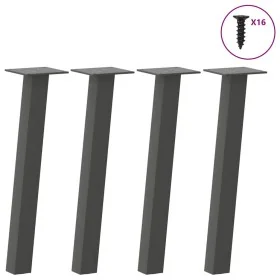 Patas para mesa de centro 4 uds acero antracita 30 cm by , Table legs - Ref: Foro24-4012486, Price: 35,83 €, Discount: %