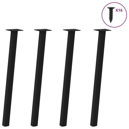 Patas para mesa de centro 4 uds acero negro 72 cm by , Table legs - Ref: Foro24-4012492, Price: 51,10 €, Discount: %