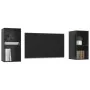 Wohnzimmer Wandmöbel 2 Stücke aus schwarz glänzendem Ingenieurholz von vidaXL, TV-Möbel - Ref: Foro24-3079851, Preis: 78,50 €...