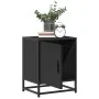 Mesitas de noche 2uds madera ingeniería negro 40x31x50 cm metal by , Nightstands - Ref: Foro24-848710, Price: 66,45 €, Discou...