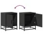 Mesitas de noche 2uds madera ingeniería negro 40x31x50 cm metal by , Nightstands - Ref: Foro24-848710, Price: 66,45 €, Discou...