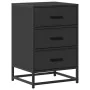 Mesita de noche madera ingeniería negro 40x34,5x60 cm metal de , Mesitas de noche - Ref: Foro24-848719, Precio: 62,39 €, Desc...