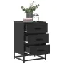 Mesita de noche madera ingeniería negro 40x34,5x60 cm metal de , Mesitas de noche - Ref: Foro24-848719, Precio: 62,39 €, Desc...