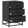 Mesita de noche madera ingeniería negro 40x34,5x60 cm metal de , Mesitas de noche - Ref: Foro24-848719, Precio: 62,39 €, Desc...