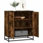 Aparador madera ingeniería y metal roble ahumado 68x35x76 cm by , Sideboards - Ref: Foro24-848966, Price: 73,91 €, Discount: %