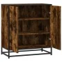 Aparador madera ingeniería y metal roble ahumado 68x35x76 cm by , Sideboards - Ref: Foro24-848966, Price: 73,91 €, Discount: %