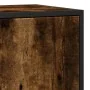 Aparador madera ingeniería y metal roble ahumado 68x35x76 cm by , Sideboards - Ref: Foro24-848966, Price: 73,91 €, Discount: %