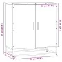Aparador madera ingeniería y metal roble ahumado 68x35x76 cm by , Sideboards - Ref: Foro24-848966, Price: 73,91 €, Discount: %