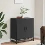 Aparador de madera de ingeniería y metal negro 68x35x76 cm by , Sideboards - Ref: Foro24-848964, Price: 84,57 €, Discount: %