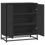 Aparador de madera de ingeniería y metal negro 68x35x76 cm by , Sideboards - Ref: Foro24-848964, Price: 84,57 €, Discount: %