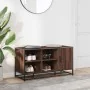Banco zapatero madera de ingeniería roble marrón 100x40x53,5 cm by , Benches for halls and storage - Ref: Foro24-849218, Pric...