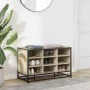 Banco zapatero madera de ingeniería roble sonoma 84x40x53,5 cm de , Bancos para recibidores y almacenamiento - Ref: Foro24-84...