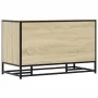 Banco zapatero madera de ingeniería roble sonoma 84x40x53,5 cm de , Bancos para recibidores y almacenamiento - Ref: Foro24-84...