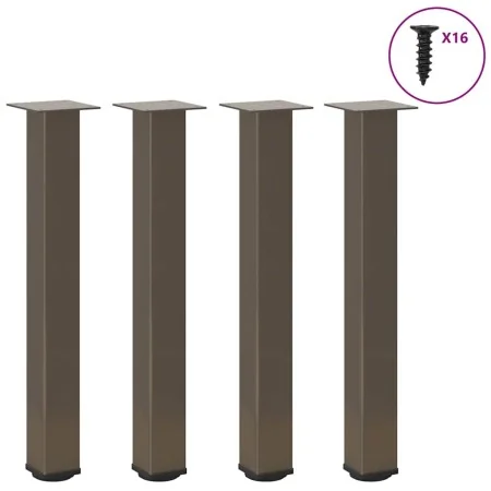 Patas para mesa de centro 4 uds acero acero natural 72-74 cm de , Patas para mesas - Ref: Foro24-4012471, Precio: 81,08 €, De...