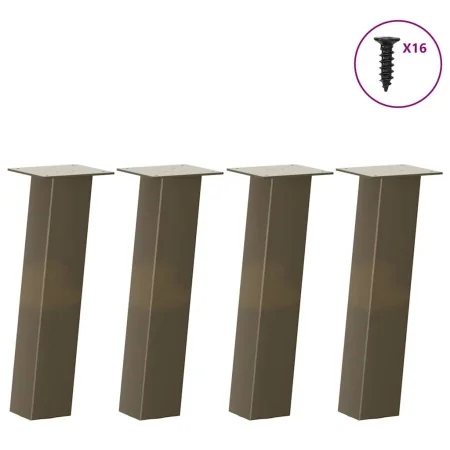 Patas para mesa de centro 4 uds acero acero natural 42 cm de , Patas para mesas - Ref: Foro24-4012503, Precio: 68,04 €, Descu...