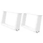 Patas de mesa de centro forma U 2uds acero blanco 60x(30-31) cm by , Table legs - Ref: Foro24-4012749, Price: 67,65 €, Discou...