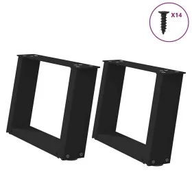 Patas de mesa de centro forma U 2uds acero negro 40x(30-31) cm by , Table legs - Ref: Foro24-4012740, Price: 63,39 €, Discoun...