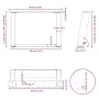 Patas de mesa de centro forma U 2uds acero negro 40x(30-31) cm von , Tischbeine - Ref: Foro24-4012740, Preis: 63,39 €, Rabatt: %