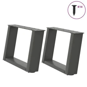 Patas de mesa centro forma U 2uds acero antracita 40x(30-31) cm von , Tischbeine - Ref: Foro24-4012742, Preis: 59,54 €, Rabat...