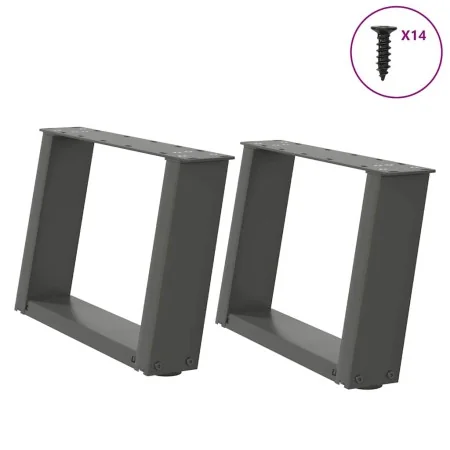 Patas de mesa centro forma U 2uds acero antracita 40x(30-31) cm von , Tischbeine - Ref: Foro24-4012742, Preis: 59,54 €, Rabat...