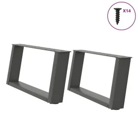 Patas de mesa centro forma U 2uds acero antracita 70x(30-31) cm by , Table legs - Ref: Foro24-4012754, Price: 73,62 €, Discou...