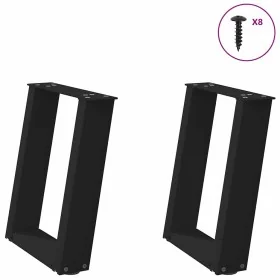 Patas de mesa de centro forma U 2uds acero negro 28x(42-43) cm by , Table legs - Ref: Foro24-4012756, Price: 53,64 €, Discoun...