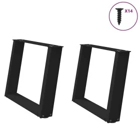 Patas de mesa de centro forma U 2uds acero negro 60x(42-43) cm by , Table legs - Ref: Foro24-4012768, Price: 74,02 €, Discoun...