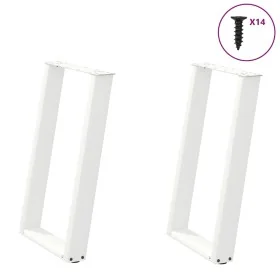 Patas para mesa de comedor en forma de U 2 uds acero blanco by , Table legs - Ref: Foro24-4012789, Price: 96,67 €, Discount: %