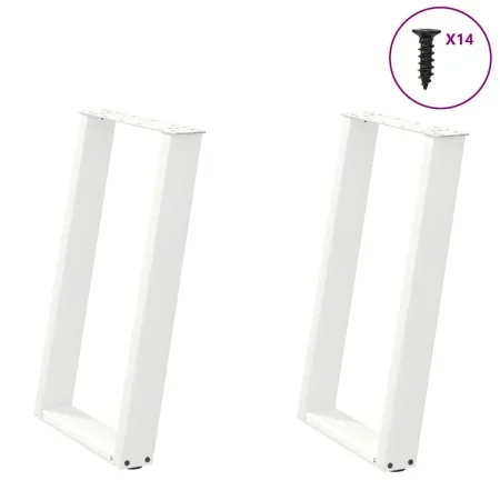 Patas para mesa de comedor en forma de U 2 uds acero blanco von , Tischbeine - Ref: Foro24-4012789, Preis: 96,67 €, Rabatt: %