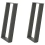 Patas mesa consola forma U 2 uds acero antracita 38x(72-73) cm by , Table legs - Ref: Foro24-4012782, Price: 71,97 €, Discoun...