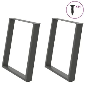 Patas para mesa comedor forma U 2uds antracita 70x(72-73) cm by , Table legs - Ref: Foro24-4012794, Price: 89,83 €, Discount: %