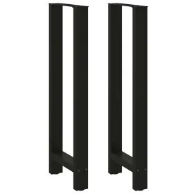 Patas de mesa de centro acero negro 2 uds 50x(110-111) cm by , Table legs - Ref: Foro24-4013352, Price: 105,61 €, Discount: %