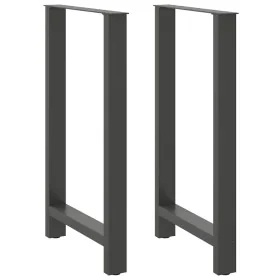 Patas de mesa de centro acero antracita 2 uds 60x(100-101) cm by , Table legs - Ref: Foro24-4013346, Price: 107,27 €, Discoun...