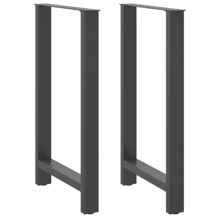 Patas de mesa de centro acero antracita 2 uds 60x(100-101) cm by , Table legs - Ref: Foro24-4013346, Price: 107,62 €, Discoun...