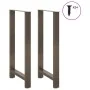Patas para mesa de centro de acero natural 2 uds 60x(110-111)cm de , Patas para mesas - Ref: Foro24-4013359, Precio: 110,58 €...