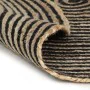 Alfombra de yute tejida a mano diseño espiral negro 150 cm de , Alfombras - Ref: Foro24-133721, Precio: 67,55 €, Descuento: %