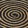 Alfombra de yute tejida a mano diseño espiral negro 150 cm de , Alfombras - Ref: Foro24-133721, Precio: 67,55 €, Descuento: %