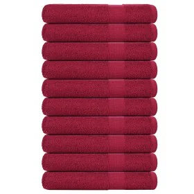Toallas 10 uds 100% algodón burdeos 100x200 cm 600 gsm by , Towels - Ref: Foro24-136748, Price: 129,99 €, Discount: %