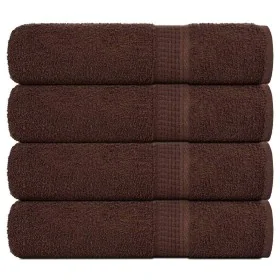 Toallas de ducha 4 uds 100% algodón marrón 70x140 cm 360 gsm by , Towels - Ref: Foro24-136762, Price: 36,86 €, Discount: %