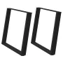Patas para mesa comedor forma U 2uds acero negro 100x(72-73)cm by , Table legs - Ref: Foro24-4012804, Price: 100,62 €, Discou...